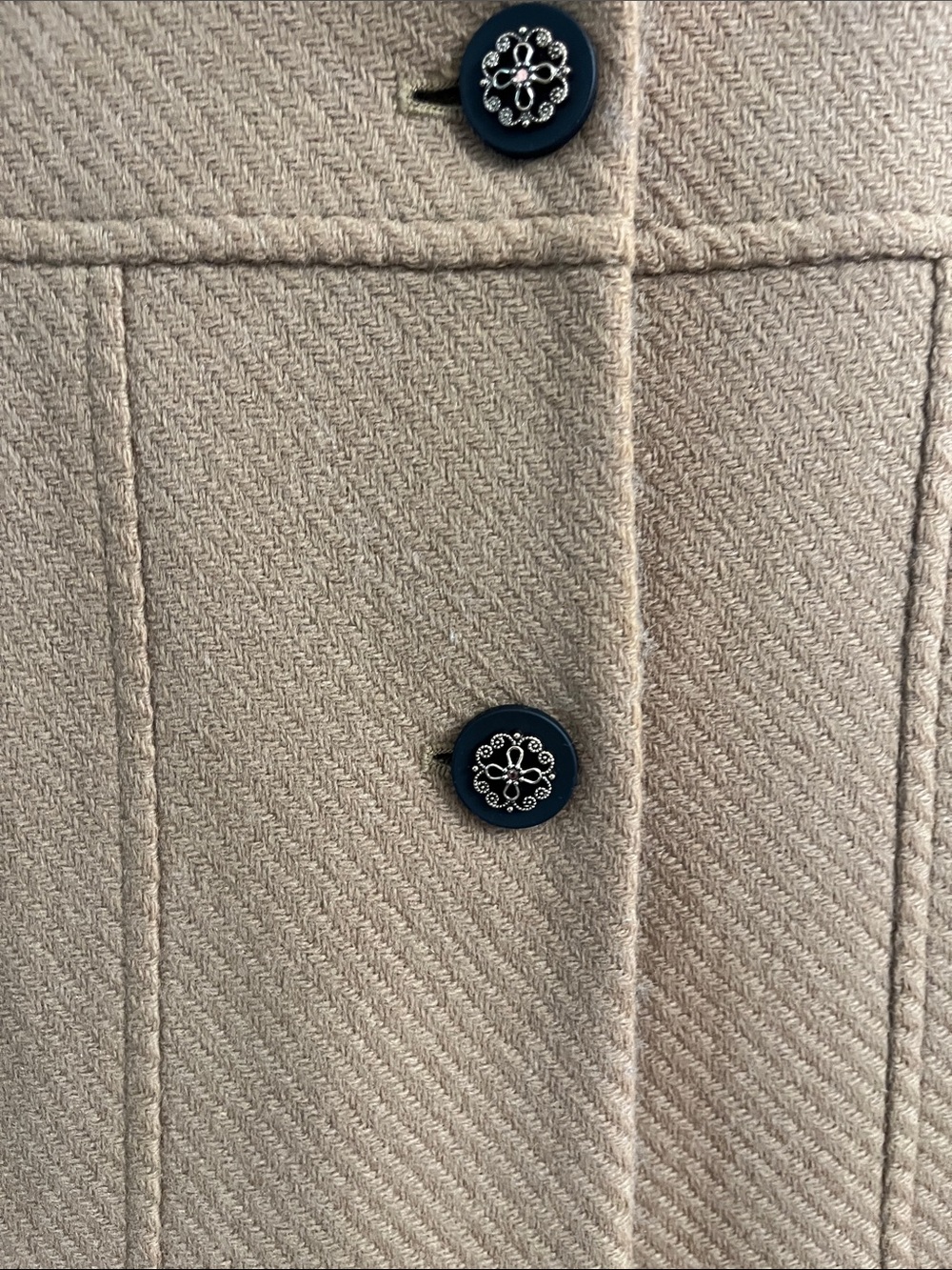 Womens Camel Wool-Blend Coat - Classic Tailored Style - Picture 3 of 7